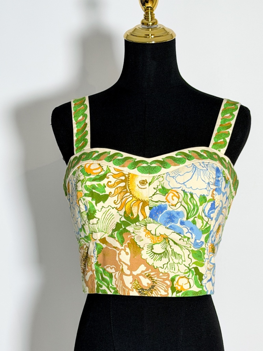 Lilly Pulitzer Harriet Top Rutabaga Sympeony Floral Print Woven New Collection